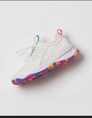 Clove Classic Nursing Shoes White Multi-Color Sole Size W8.5/M7